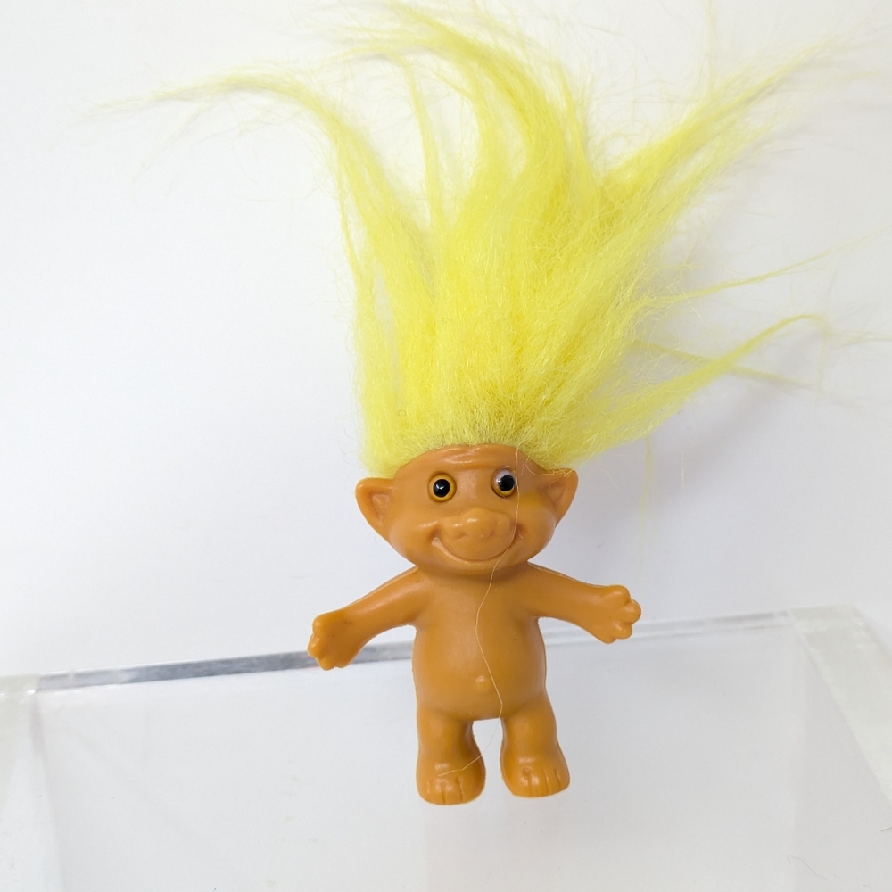 Vintage Acme Troll Doll Yellow Hair 1991, Figure, 2.5"